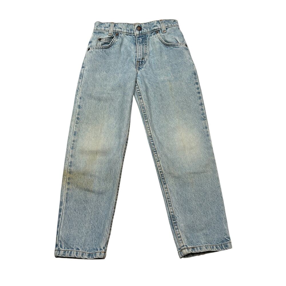 Vintage 90s Levis 550 Orange Tab 100 Cotton Denim Jeans Kids 7X Blue